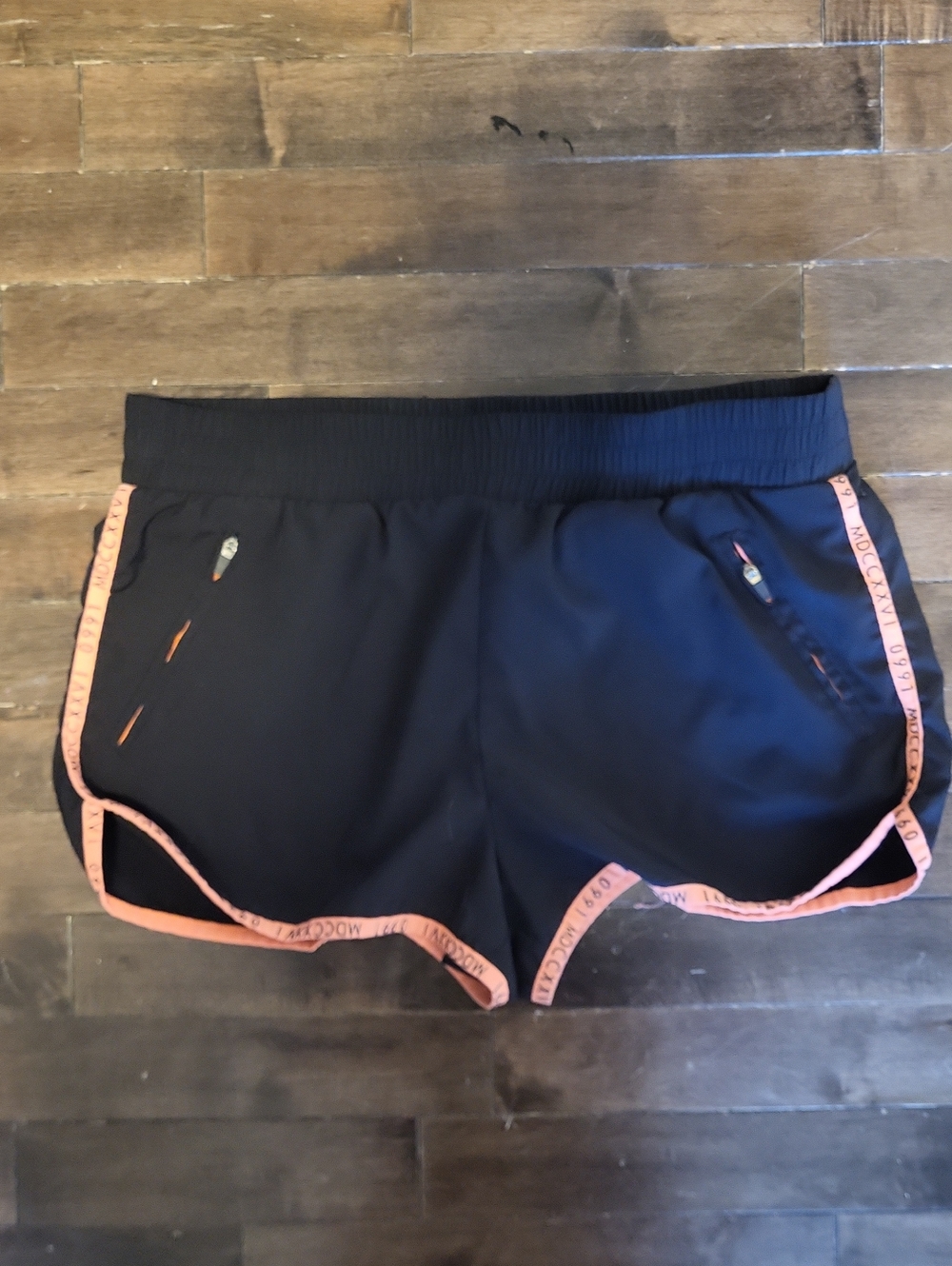 Forever 21 Black Athletic Shorts with Pink Trim